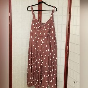 Torrid Brown Polka Dot Maxi Dress